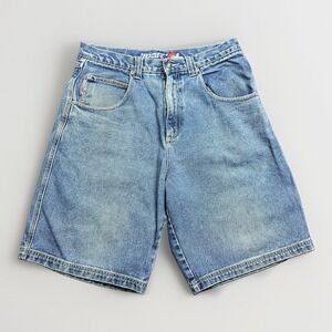 Breakdown Blue Jean Shorts Baggy 90s Sz 33x11 VTG 90s Rare Y2K Jorts Jnco Style